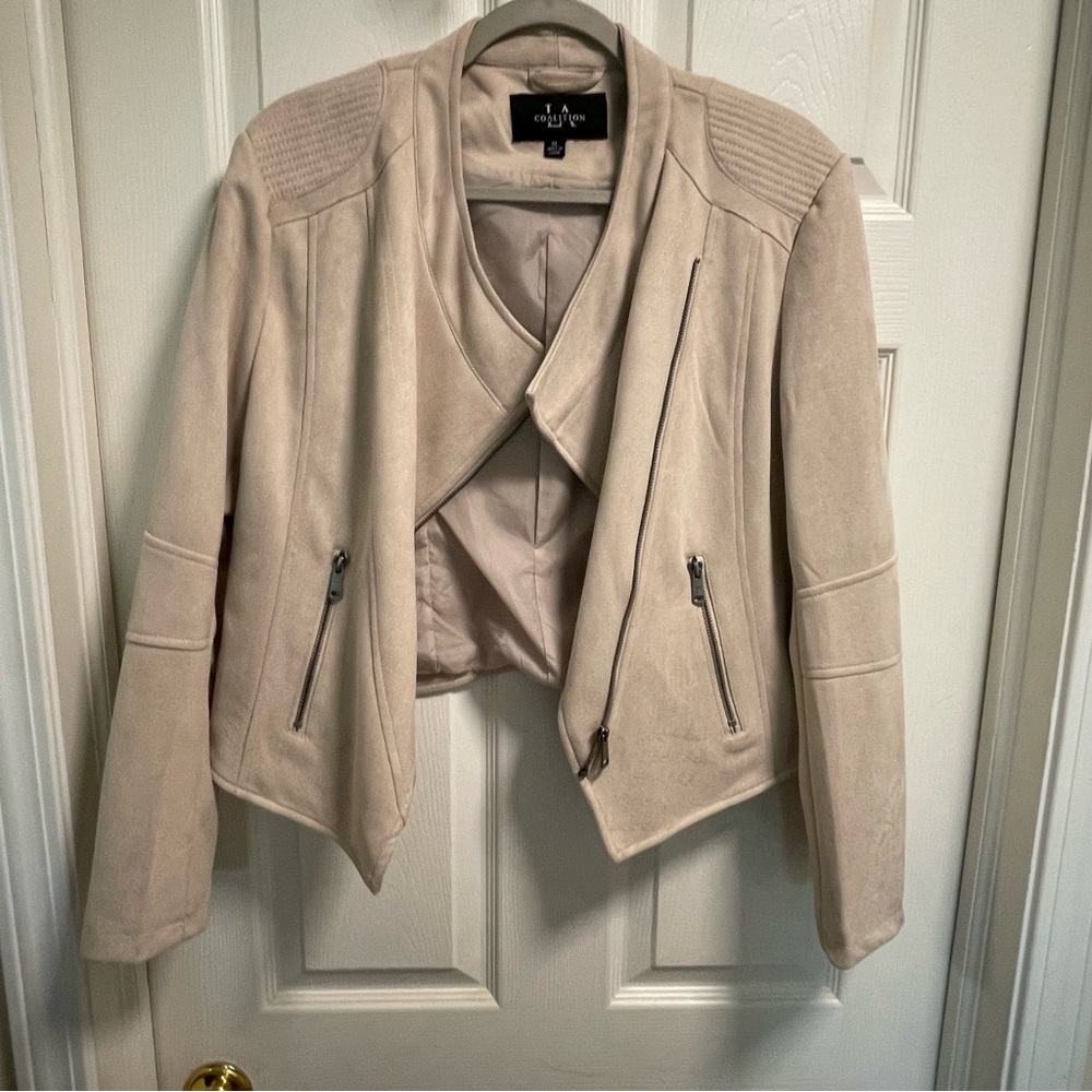 Suede moto jacket